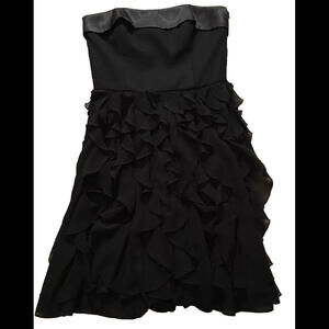 👗⚫️White House Black Market Strapless Evening Cocktail Dress Size 4